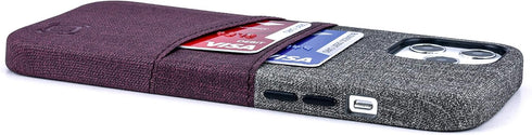 Dockem Wallet Case for iPhone 12 Pro Max: Built-in Metal Plate for Magnetic Mounting & 2 Credit Card Holders: 6.7" Luxe M2, Canvas Style Synthetic...