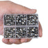 LPBeads 6400 Pieces Hotfix Rhinestones Transparent Black Flat Back 5 Mixed Sizes Crystal Round Glass Gems with Tweezers and Picking Rhinestones Pe...
