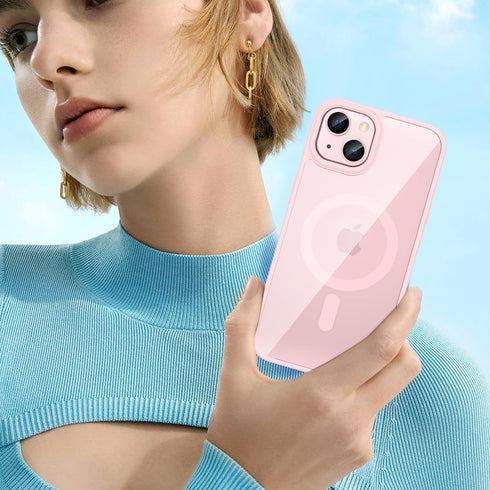 VEGO for iPhone 13 & iPhone 14 Magnetic Case with Privacy Screen Protector, iPhone 13 Case Compatible with MagSafe Clear Slim Anti Peeping/Anti-Sc...