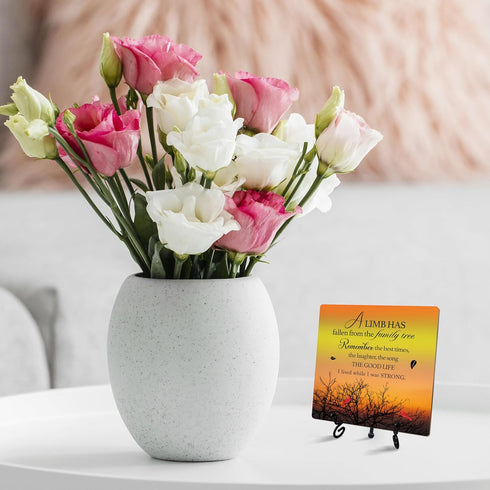 Sympathy Desk Decor, A Limb Has Fallen From Family Tree Sign With Iron Stand, Loss of Loved One Remembrance Gifts, In Memory of Loved One Bereavem...