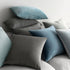MIULEE 24x24 Inch Euro Sham Velvet Pillow Covers, Set of 2 Large Square Decorative Pillows -Dark Grey Super Soft for King Bed, Sofa, Couch, Accent...