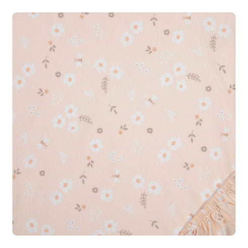 Sammy & Lou Cottontail Floral 2-Pack Microfiber Fitted Crib Sheet Set, Fits Standard Crib Mattress 28 in x 52 in; Fully Elasticized,...