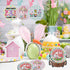 8 Piece Easter Diamond Coaster Kit Holder DIY Easter Diamond Art Coaster Coaster Diamond Kit for Adults Spring Easter GIF Supplies...