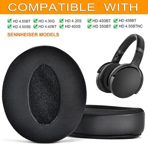 Ear Pads Replacement Cushions Compatible with Sennheiser HD 4.50BT, HD 4.50, HD 4.50BTNC, HD 4.50SE, HD 4.40BT, HD 4.30G, HD 4.20S, HD 458BT, HD 4...