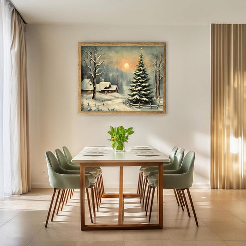 Posterizer 1 pcs-snowy winter scene of trees and nature 10-Landscape & Nature Art-GIft for Men Women Teens-Living Room Bedroom Decor- unframed wal...