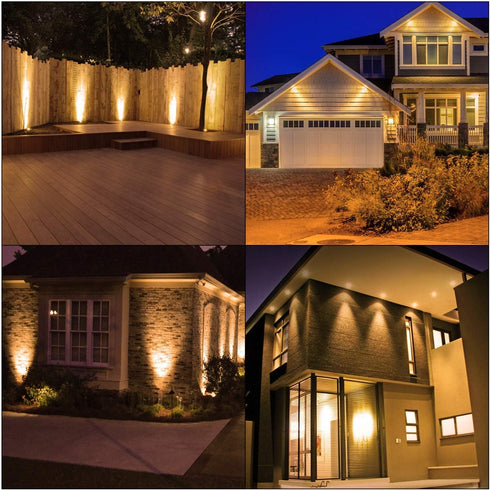 Mlambert 12 Pack MR16 LED Bulbs 50W Halogen Equivalent,2700K Warm White,5W GU5.3 MR16 12V Spotlight Bulb,Non-Dimmable,45° Beam Angle for Landscape...