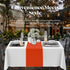 Orange 6 Pack Premium Disposable Plastic Table Runner 14 x 108 Inch. Table Runner for Dinner Parties & Events by Grandipity...