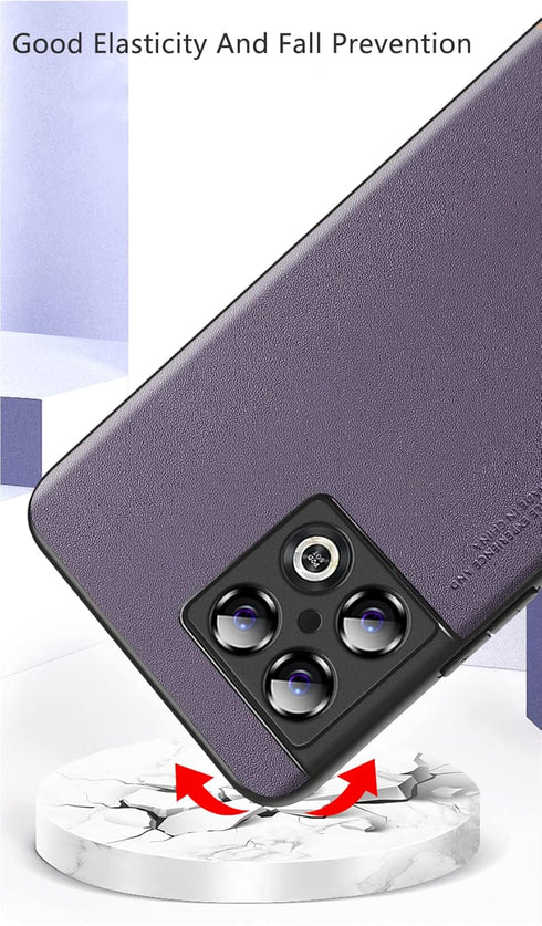 for OnePlus 10 Pro Case 5G, Soft TPU Artificial Leather Back, Extremely Light Ultra-Light Cover, Anti-Fingerprint-Scratch Camera Protection Phone ...