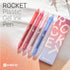 Kaco ROCKET Gel Pens 4 Pieces 0.5mm Black Ink Sunset Beach Aesthetic Pens School Office Stationery Quick Drying...