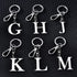 Initial Letter Key chain Silver for Men Women Bright 304 Stainless Steel Gold Alphabet Keychain Ring for Girls Boys...