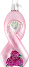 Old World Christmas Pink Ribbon with Roses Glass Blown Ornament for Christmas Tree...