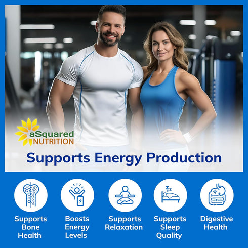 aSquared Nutrition Magnesium Glycinate 400mg - 180 Tablets - Max Strength Magnesium Bisglycinate Supplement -Maximum Bioavailability & Absorption-...
