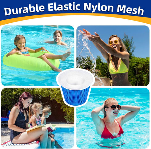 50 Pack Pool Skimmer Socks,Pool Filter Socks for Skimmer Basket for above Ground and Inground Pool Ultra Fine Mesh Screen Pool Skimmer Scum Socks ...