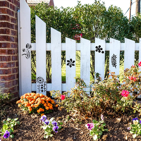 16 Sets Flower Stencils for Painting on Wood, 168 pcs Small Plants Including Flower Grass Birds Butterfly Bee Reusable Templates for Scrapbooking ...