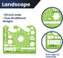 Pacific Arc Landscape Template Guide, with Trees, Shrubs, Hedges, Fences, Flagstone Walks, and Terraces...