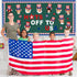 68 Pcs 4th of July Bulletin Board Decorations Hats off to USA Bulletin Board Hollow Cutouts American Flag Bulletin Board Border for Independence D...