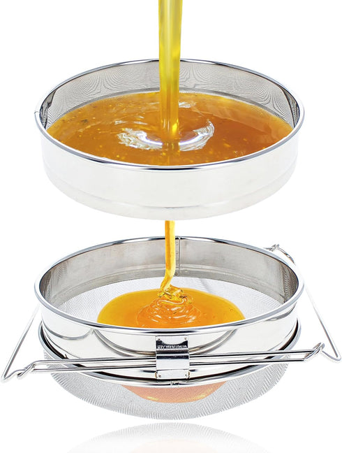 Rural365 Honey Filter, 2 Piece - Honey Extractor Equipment, Honey Bucket Strainer Honey Extractor Stainless Steel Sieve...