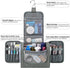 WANDF Large Hanging Toiletry Bag Travel Cosmetic Makeup Organizer Water-Resistant Shower Bathroom Bag for Women and Men (Gray)...
