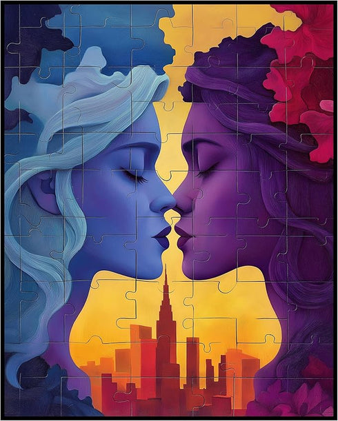 Posterizer 1 pcs-colorful Valentine's day inspired puzzle art -1-Romantic Art-Holiday Poster Collection-Gift for Couples boyfriend girlfriend Husb...