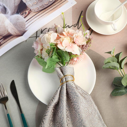 12 Pieces Gold Napkin Rings Metal Spiral Sliver Pink Napkin Rings Buckles Simple Alloy Serviette Holder for Weddings Dinner Party Table...