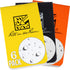 Rite in the Rain Weatherproof On The Go Wallet Notebook, 2" x 3.375", 2 Each Yellow, Black, Orange Cover, Blank Pages, 6 Pack (No. OTG-INDL)...