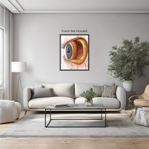 Posterizer 1 pcs-anatomical illustration of the human eye 3-Teachers & Classrooms-Abstract & Modern Art-School and classroom art- unframed wall ar...