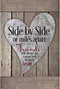 DEXSA Friends Wood Plaque - Made in the USA - 6"x9" - Classy Frame Wall & Tabletop Decoration | Easel & Hanging Hook | Side by Side or Miles Apart...