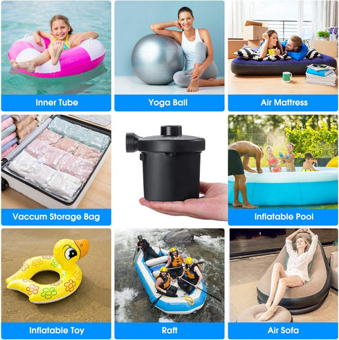 Air Pump for Air Mattress, Air Mattress Pump for Inflatables, Quick Fill Inflator Deflator Air Pump Perfect for Outdoor Camping Inflatable Boat Bl...