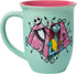 Silver Buffalo Disney Nightmare Before Christmas Jack and Sally Misfit Love Wide Rim Ceramic Mug, 16 Ounces...