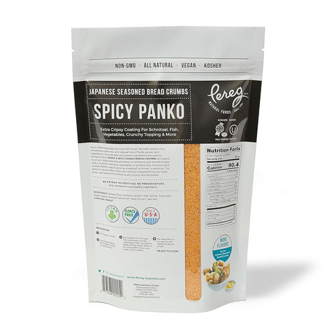 Pereg Spicy Panko Bread Crumbs - 9 Oz - Breadcrumbs with Hot Spicy Flavor – Best for Coating & Stuffing - Schnitzel, Seafood, Poultry, Vegetables,...