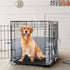 Dog Crate Bumper for Front Door Crate (Bumper Only, Without Crate), Soft Dog Kennel Protector Cover with Ties, Grey Dog Crate Pad Accessories for ...