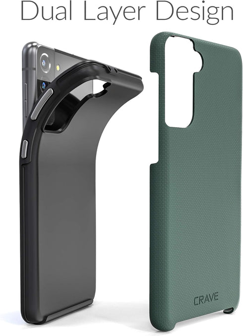 Crave Dual Guard for Galaxy S21+ Case, Shockproof Protection Dual Layer Case for Samsung Galaxy S21 Plus, S21+ 5G (6.7 inch) - Forest Green...