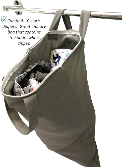 MOM & BAB Wet Bags for Baby Cloth Diapers, Swimsuits and Towels, Travel, Wet Dry Bag for Diaper Bag, Breast Pump Parts, Gym | Water & Odor Resista...