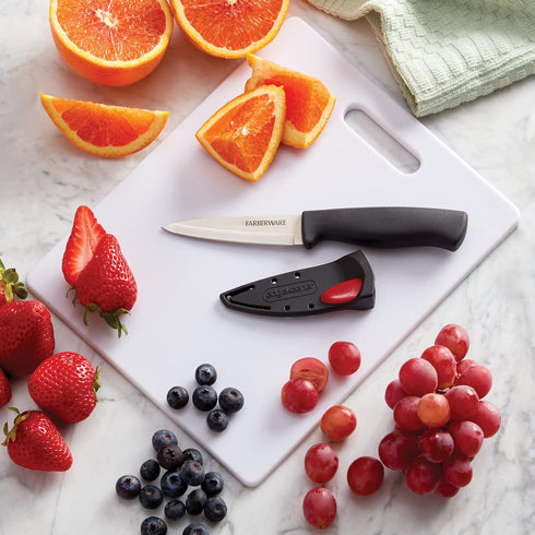 Farberware Plastic Cutting Board, 8x10 Inch, White...