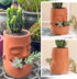 Terra Cotta Face Succulent Pots Planter Clay Pot Pretty Tribe Face Planter Holder Indoor Flower Pot Crafts Breathing Terracotta Pot DIY Decorative...