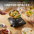 Elite Gourmet ESB-301BF Countertop Single Cast Iron Burner, 1000 Watts Electric Hot Plate, Temperature Controls, Power Indicator Lights, Easy to C...
