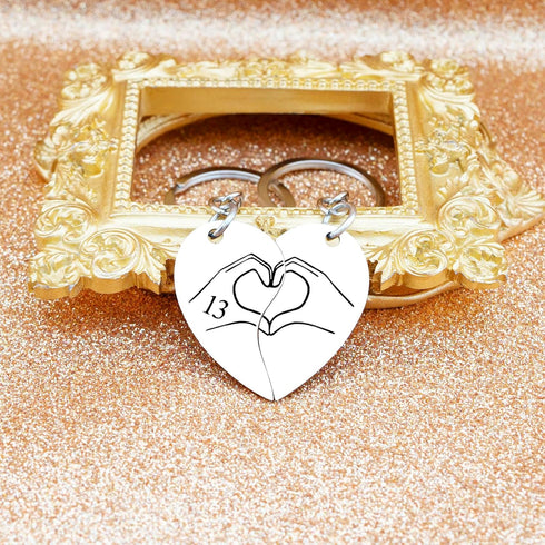 Ibiwe 13 Keychain Gifts For Women Stuff Car Accessories For Lover Jewelry Matching Keychains For Couples Friends Bestie...
