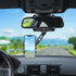 Rear View Mirror Phone Holder, 360°Rotatable and Retractable Rearview Mirror Phone Holder for Car, Upgraded Four Corners Anti-Shake Multifunctiona...