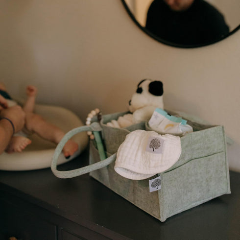 Parker Baby Diaper Caddy and Nursery Storage Bin | Removable Nursery Organizer Insert, Neutral Design, Multi-Purpose Baby Essentials | Car Organiz...