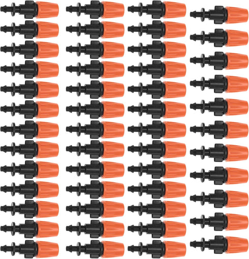 Zerone 50 Pcs Misting Nozzles for Drip Irrigation, Sprinkler Head Atomizer, Adjustable Mist Nozzles Drip Irrigation System Kits...