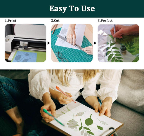 ilauke 10 Pieces 7.5mil Stencil Vinyl Sheets, 12x12inch Blank Mylar Stencil Sheets, Milky Translucent PET Stencil, Clear Mylar Template for Cricut...