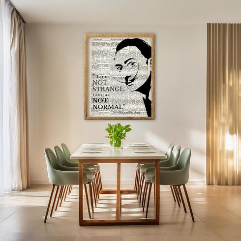 Posterizer 1 pcs-I Am Just Not Normal-Salvador Dali quote-Quotes and Poems-Famous Figures Art Collection-Gift for Art Lovers-Decor for Home & Offi...