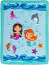 EVERYDAY KIDS Toddler Throw Blanket - 30" by 40" - Mermaids Undersea Adventure - Super Soft, Plush, Warm and Comfortable...