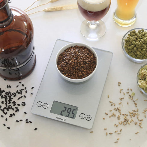 Escali Arti Glass Food Scale Digital Countertop Kitchen, Baking and Cooking Scale with Nutrition and Calorie Counter, 15-Pound Capacity, 9" x 6.5"...