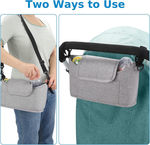 Accmor Universal Stroller Organizer, Stroller Bag Caddy Organizer with Adjustable Shoulder Strap, Stroller Organizer Accessories for Uppababy, Bab...