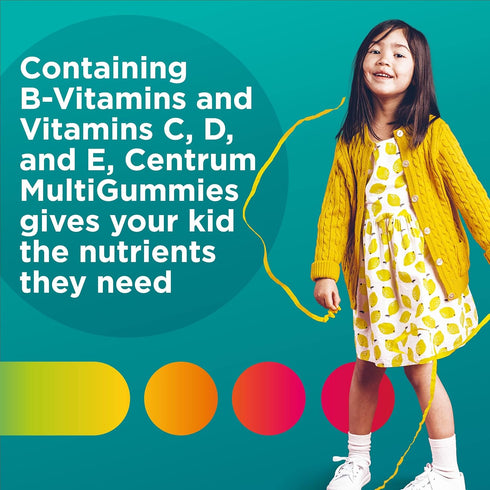 Centrum Kids Multivitamin Gummies, Tropical Punch Flavor Made With Natural Flavors, 150 Count, 150 Day Supply...