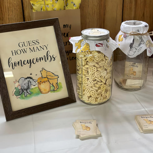 40Guests Classic Pooh Party Game Cards Guess How Many Honeycombs Game for Baby Shower Newborn Party Decoration Winnie Birthday Games Supplies...