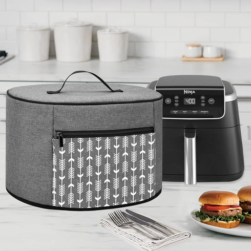 YARWO Dust Cover Compatible with Ninja 5 QT Air Fryer Pro 4-in-1 (AF141), Deep Fryer Cover with Zipper Pocket and Wipe Clean Liner for Kitchen App...