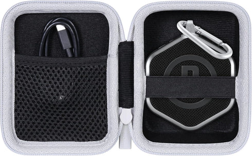 co2CREA Hard Case Compatible with Bushnell Golf Wingman Mini GPS Speaker (Black/Silver)...
