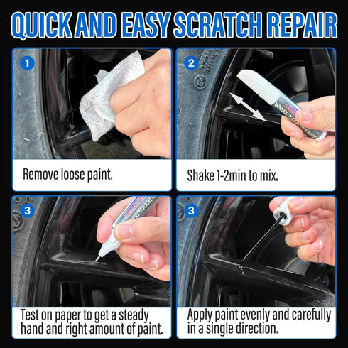 Black Rim Touch Up Paint. Tesla Car Rim Paint Pen. Black Wheel Rims Paint. Quickly Fix Rim Scratches, Chips, Curb Rashes and Surface Damage (Matte...